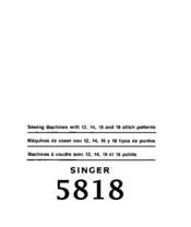 Singer 5818 Instructions Manual