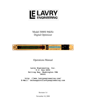 Lavry 3000S Operation Manual