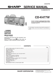Sharp CD-K477W Service Manual