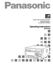 Panasonic AJ-HD3700H Operating Instructions Manual