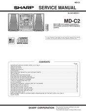 Sharp MD-C2 Service Manual