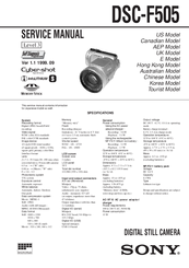 Sony Cyber-shot DSC-F505 Service Manual