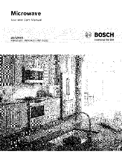 Bosch HMV3022U Use And Care Manual