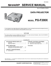 Sharp PG-F200X - Notevision XGA DLP Projector Service Manual