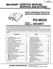 Sharp Notevision PG-M25X Service Manual