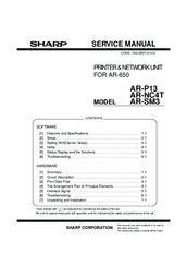 Sharp AR-SM3 Service Manual