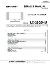Sharp Aquos LC 26GD4U Service Manual