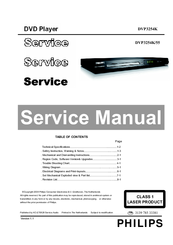 Philips DVP3254K Service Manual