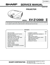 Sharp XV-Z12000 II Service Manual