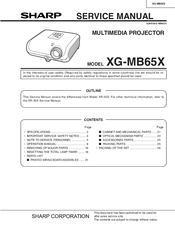 Sharp XG-MB65X Service Manual