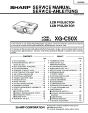 Sharp Notevision XG-C50X Service Manual