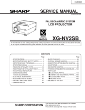 Sharp XG-NV2SB Service Manual