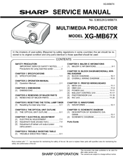 Sharp XG-MB67X Service Manual