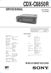 Sony CDX-C8850R Service Manual