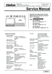 Clarion VRX925VD Service Manual