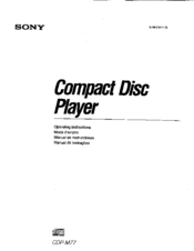 Sony CDP-M77 Operating Instructions Manual