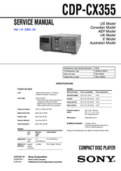 Sony CDP-CX355 Service Manual
