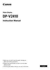 Canon DP-V2410 Instruction Manual