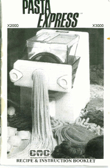 Creative Technologies Pasta Express X2000 Recipe & Instruction Booklet