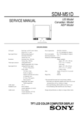 Sony Multiscan SDM-M51D Service Manual