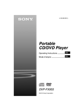 Sony DVP-FX955 Operating Instructions Manual