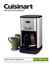 Cuisinart DCC-1200C - Brew Central Programmable Coffeemaker Instruction Booklet