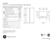 GE GSS25IFR Dimension Manual