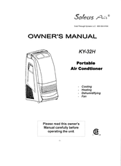 Soleus Air KY-32H Owner's Manual