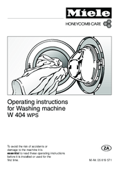 Miele W 404 WPS Operating Instructions Manual