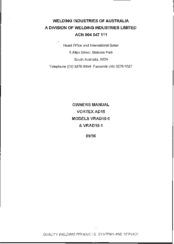 WIA VORTEX AD15VRADl5-0 Owner's Manual