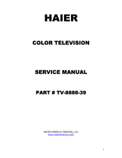 Haier HTX25S31, HTX29S31S, HTX34S31 Service Manual
