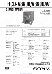 Sony HCD-V8900 Service Manual