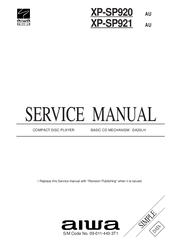 Aiwa XP-SP921 Service Manual