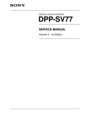 Sony DPP--SV77 Service Manual