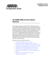 ADTRAN 3G CDMA NIM Configuration Manual