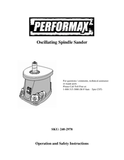 Performax 240-2978 Operation And Safety Instructions