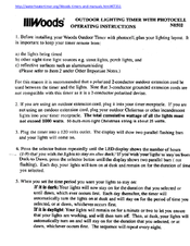 Woods N1502 Operating Instructions