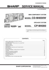 Sharp CD-M4000W Service Manual