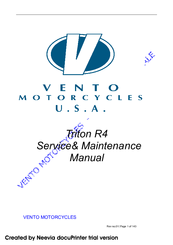 Vento Triton R4 Service Maintenance Manual