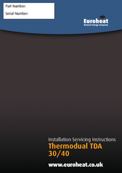 Euroheat thermodual tda 30 Installation & Servicing Instructions Manual