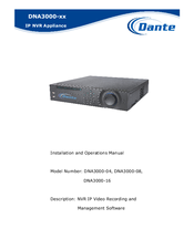 Dante DNA3000-08 Installation And Operation Manual
