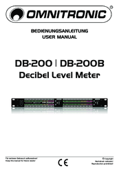 Omnitronic DB-200 User Manual
