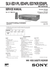 Sony SLV-ED7KR Service Manual