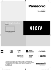 Panasonic VIERA TH-L42U20Z Operating Instructions Manual