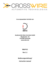 Dietz CrossWire MAJP-01 Instruction Manual