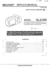 Sharp VL-E39S Service Manual