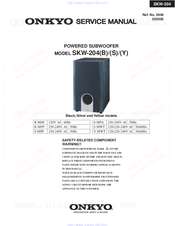 Onkyo SKW-204(B) Service Manual