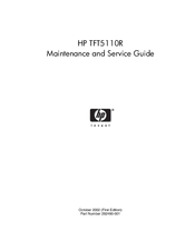 HP TFT5110R Maintenance And Service Manual