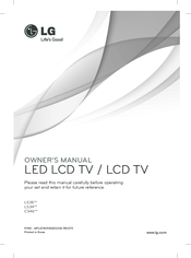 LG 9LS3500-ZA Owner's Manual