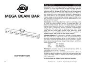 ADJ MEGA BEAM BAR User Instructions